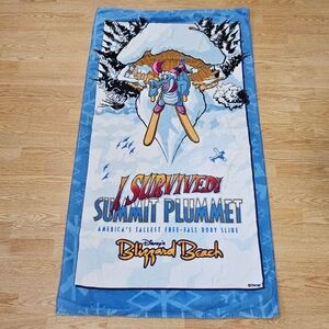 Vintage 90's Disney Exclusive Blizzard Beach Summit Plummet Beach Towel